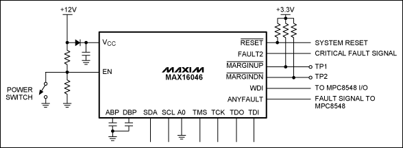 Figure 3. Detailed MAX16046 schematic.