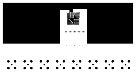 Figure 4-6. DS3154 quad-port, T3/E3 LIU VCC plane {layer three} layout—no VCC plane under the transformer or TXP, TXN, RXP, RXN.