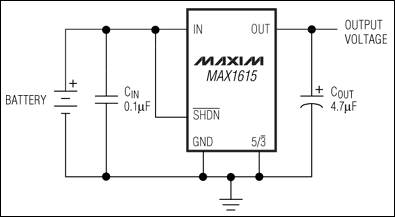 MAX1615、MAX1616：典型工作電路