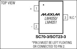 LM4050、LM4051：引腳配置