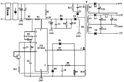 機內輔助開關電源電路組成