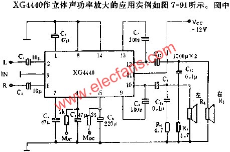 XG4440作立休聲功率放大的應用  m.1cnz.cn