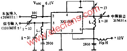 XG1590作100MHZ混頻器的應(yīng)用  m.1cnz.cn