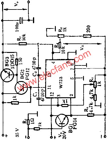 可調(diào)電壓,電流應(yīng)用線路圖  m.1cnz.cn