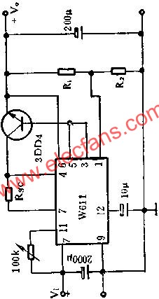 W611擴大電流的應用線路圖  m.1cnz.cn