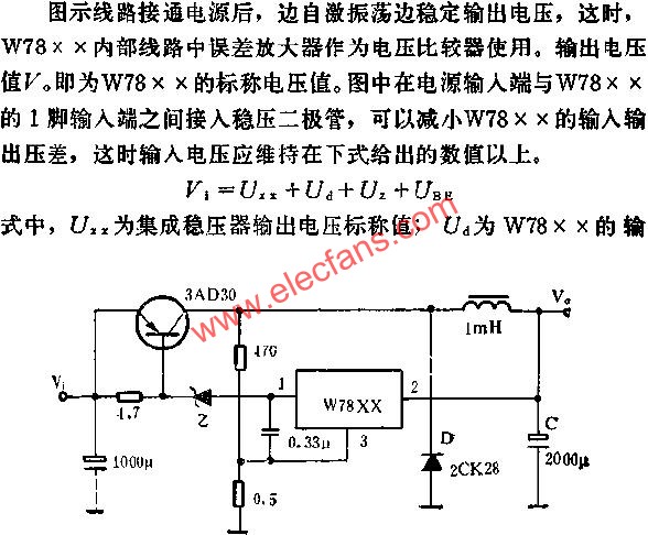 開關(guān)式穩(wěn)壓電路應(yīng)用線路圖  m.1cnz.cn