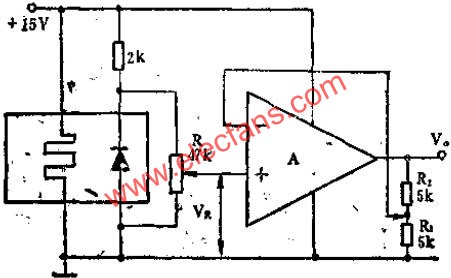 SW399和運算放大器組成的輸出可變的基準源電路圖  m.1cnz.cn