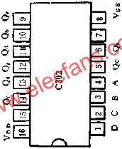 C302八段字形譯碼器的外引線和功用線路圖  m.1cnz.cn