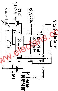 LH5544低頻時鐘集成電路的應用電路圖  m.1cnz.cn