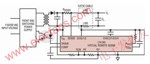 采用 LT4180 的簡化離線應(yīng)用電路 m.1cnz.cn