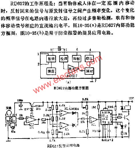 RD627多普勒傳感器集成電路的應用  m.1cnz.cn