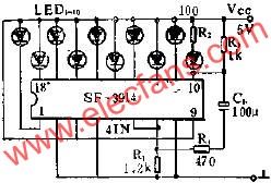 有閃光報警的線圖指示器的應用電路圖  m.1cnz.cn