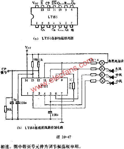 LT156時序控制電路的應用電路圖  m.1cnz.cn