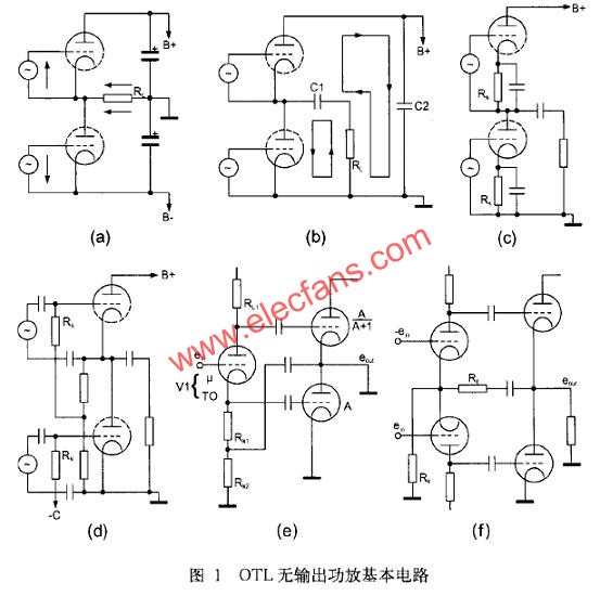 電子管OTL功放電路圖  m.1cnz.cn