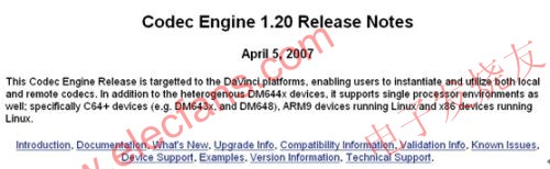  Codec Engine 1.20 Release Notes截圖 m.1cnz.cn