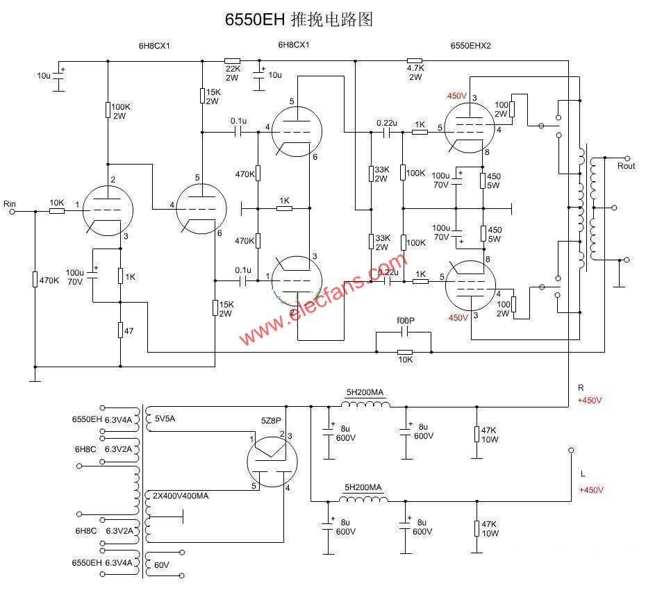 6550膽機電路圖(三) m.1cnz.cn