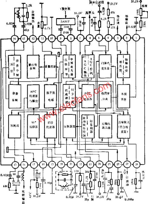 D7680AP正常工作時各腳的電壓值  m.1cnz.cn