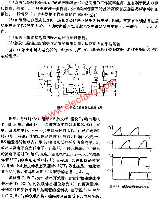 半橋式逆變器的觸發電路  m.1cnz.cn