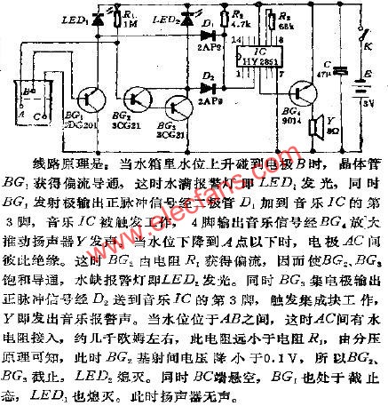 水滿水缺音樂報警電路 m.1cnz.cn