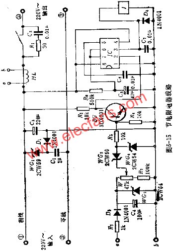 節(jié)電限電器電路圖  m.1cnz.cn