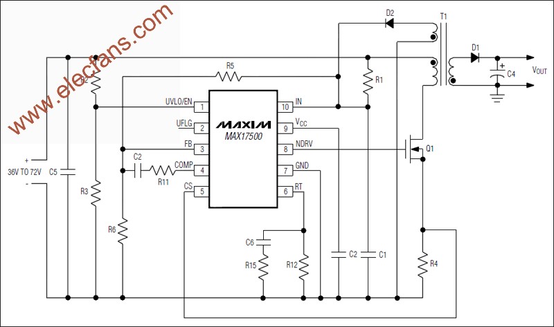 MAX17499/MAX17500電流模式PWM控制器 m.1cnz.cn