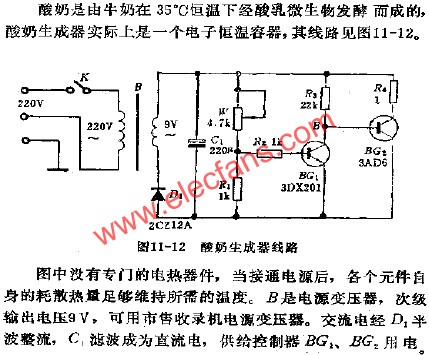 酸奶生成器電路  m.1cnz.cn