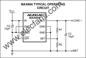 MAX604可調(diào)節(jié)輸出配置 m.1cnz.cn