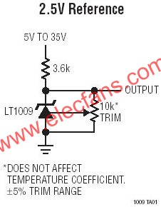 LT1009典型應用電路圖  m.1cnz.cn