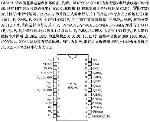 HI7159/7159A的引腳排列  m.1cnz.cn