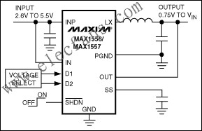 MAX1556/MAX1556A/MAX1557  PWM降壓型DC-DC轉(zhuǎn)換器 m.1cnz.cn