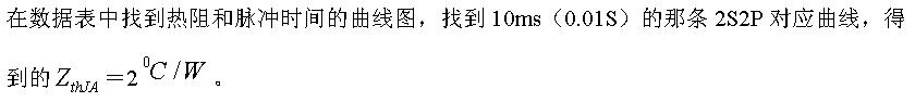 在數據表中找到熱阻和脈沖時間的曲線圖