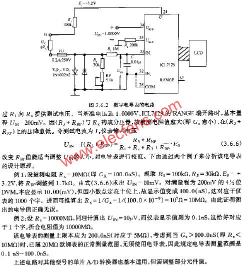 數(shù)字電導表的電路  m.1cnz.cn