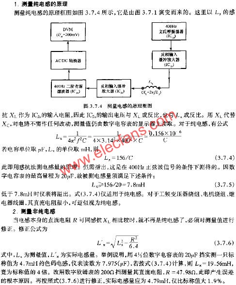 測量電感的原理框圖  m.1cnz.cn