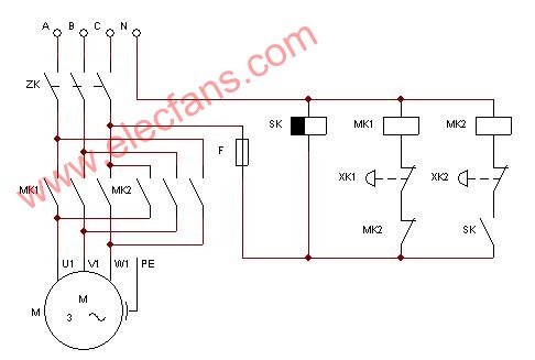 定時控制三相電動閥電路圖 http://m.1cnz.cn