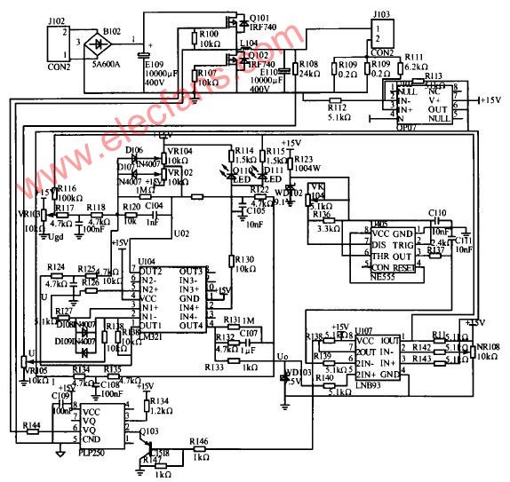 雙閉環控制的充電器電路原理圖 文章來源:http:m.1cnz.cn