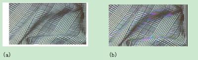 圖8：自適應內置3D梳狀濾波器的解碼器的結果(a)明顯優于內置2D梳狀濾波器的解碼器(b)。