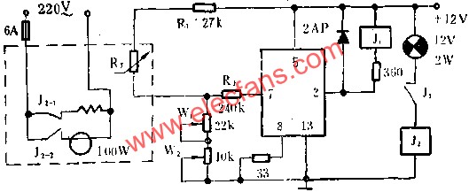 JEC-2組成自動恒溫箱電路圖 m.1cnz.cn