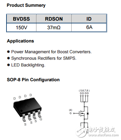 WSP05N15 N SOP-8 150V6A