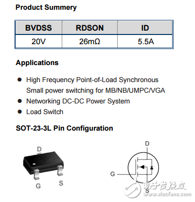 WST2314 N SOT-23-3L 20V 5.5A