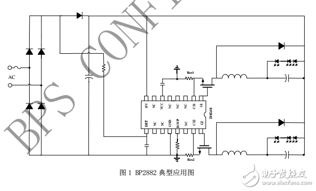 BP2882，BP2888 低成本開關色溫方案，