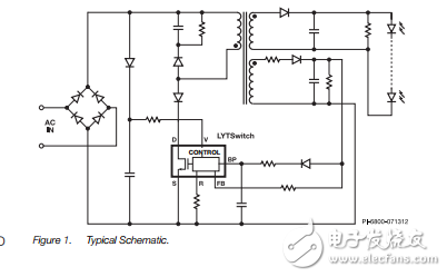 lytswitch大功率LED驅動IC系列LYT4317E