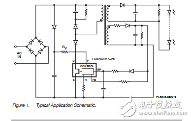 LNK403-410/413-420的聯開關pH LED驅動IC的家庭