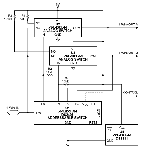 Figure 12. Full DS2409 emulation circuit.