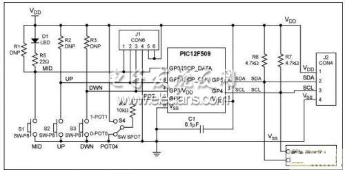 PIC12F509接口電路