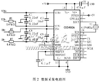 蓄電池監控系統數據采集電路