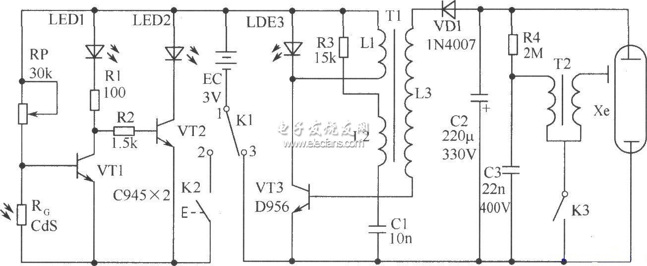 相機閃光燈原理電路