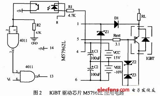 驅動芯片M57962L應用電路圖