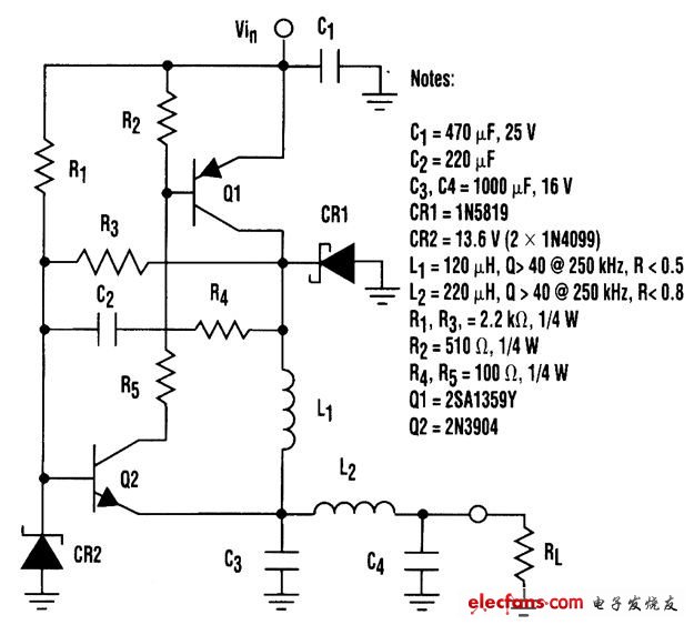 低成本降壓型調節器電路