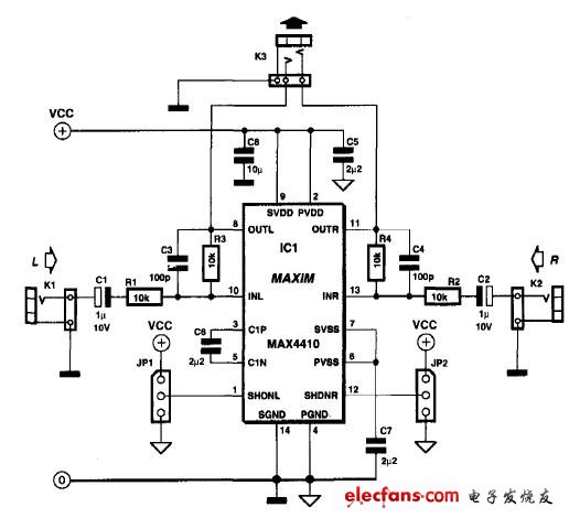 3V小耳放放大電路