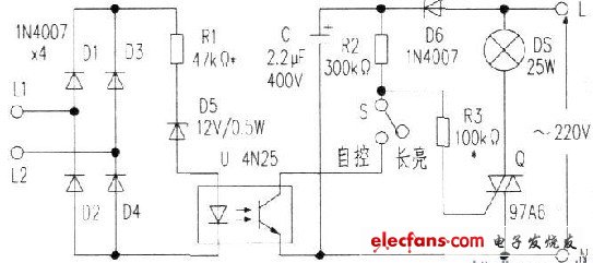 電話自動控制床頭燈的制作